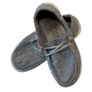 Hey Dude Wendy Youth Cat Eye Gray Shoes Size Y3-L1 Reflective Pattern